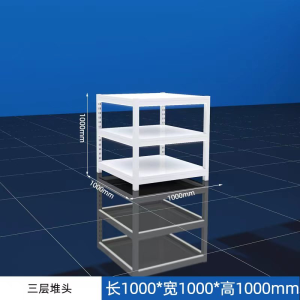 水奶三层堆头 1000*1000*860 钢木结合加厚25mm木层板 定制