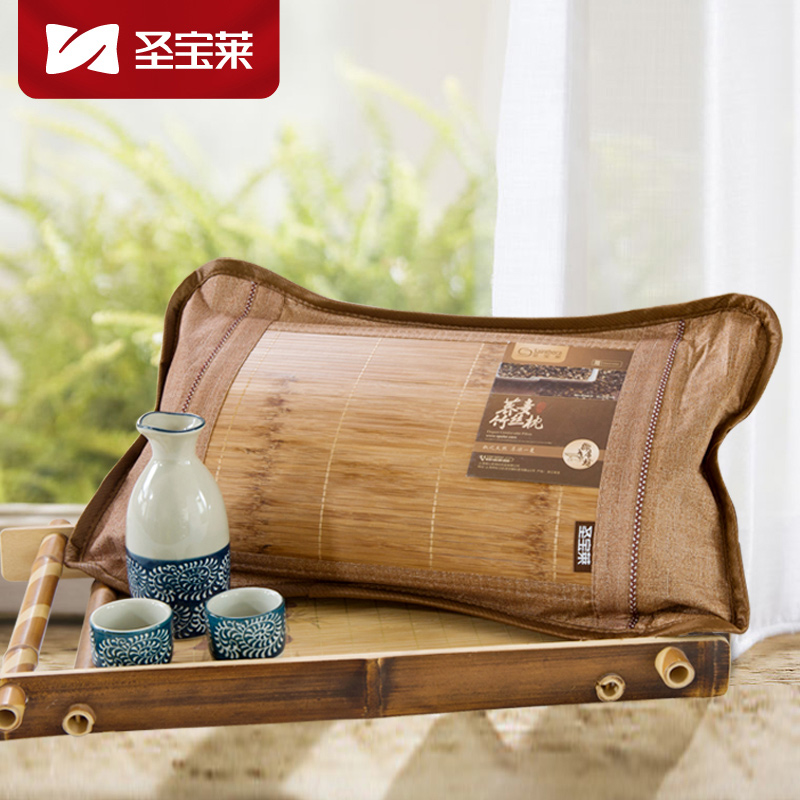 圣宝莱家纺 夏凉荞麦竹丝枕芯 凉席竹席枕头夏天空调含芯枕头
