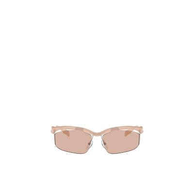 普拉达(PRADA)女士醋酸盐猫眼形徽标装饰太阳镜时尚百搭配镜腿 ad 裸色