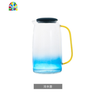 北欧玻璃耐热可高温防爆家用凉白开水壶凉水杯扎壶套装 FENGHOU 一壶两杯套装烧水壶