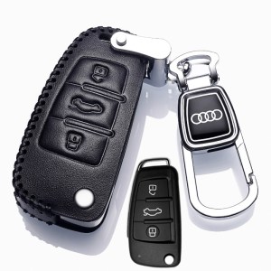 [补贴10%]奥迪Q3钥匙套2020款专用真皮19款A3/Q2L/A1汽车钥匙套扣高档女士汽车钥匙包