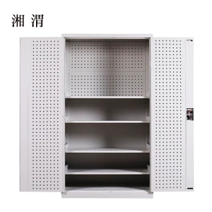 湘渭工具柜加厚铁皮储物柜工厂车间用带抽屉汽修多功能收纳柜通门带网柜灰白色