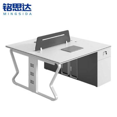 铭思达职员办公桌对坐双人位含柜张