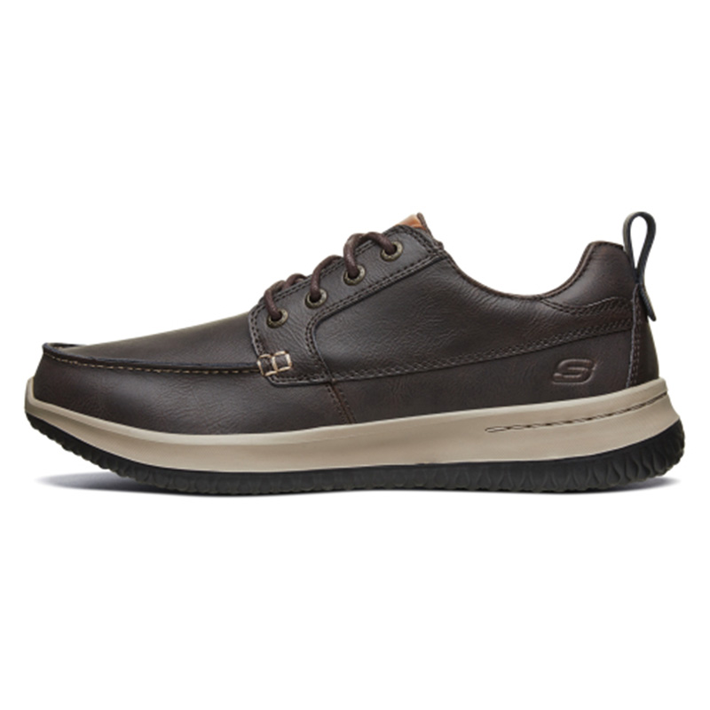 Skechers/斯凯奇男鞋新款时尚轻质舒适低帮商务鞋皮鞋休闲鞋65869-CHOC ZP