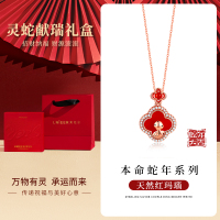 925纯银四叶草小灵蛇项链女款颈链2025蛇年本命年送女友新年礼物送女朋友老婆情人节七夕生日礼物