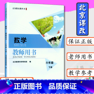[正版]小学教师用书数学6年级下册北京版教师用书六年级数学下册北京课改数学六年级下册教师教学参考北京出版社教科书六下数