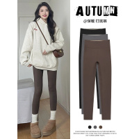 咖色鲨鱼裤女外穿新款秋冬季高腰显瘦芭芘瑜伽加绒加厚打底裤_356
