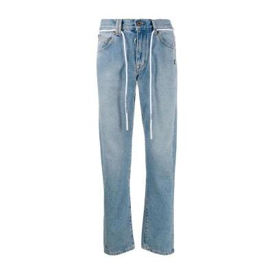 Off-White奢侈品服饰男拼接直筒牛仔裤 OMYA049F19386024-7101 流行