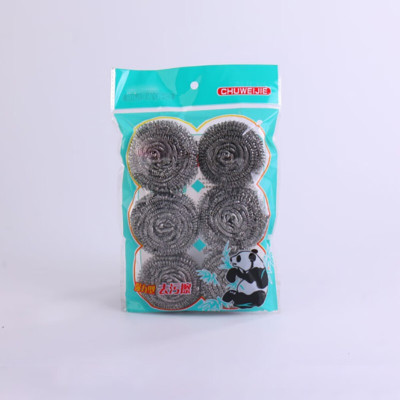 茶花(CHAHUA) 不锈钢清洁球钢丝球6个1包