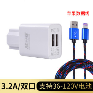 [补贴10%]快充通用电动车手机充电器电瓶转换接头36V-120V兼容代驾车载usb