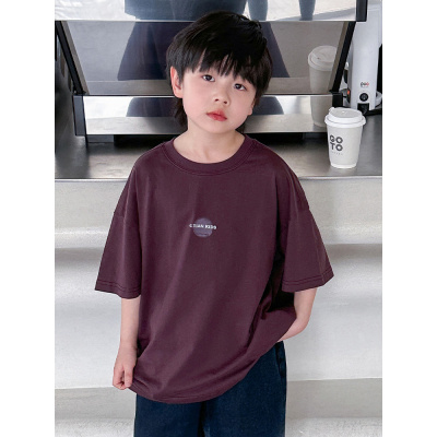 男童短袖T恤夏装2025新款儿童夏季半袖男孩中大童夏款上衣潮t