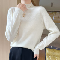 秋新款女士针织衫毛衣女半高领打底衫女修身一线成衣