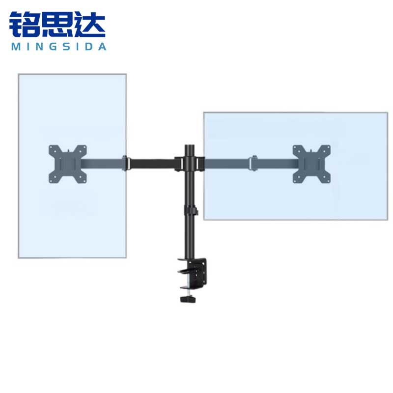 铭思达显示器支架双屏夹桌款40cm个