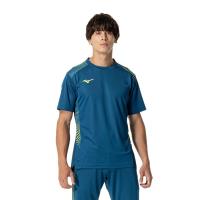 Mizuno运动速干透气排汗修身足球训练T恤男女款深祖母绿色