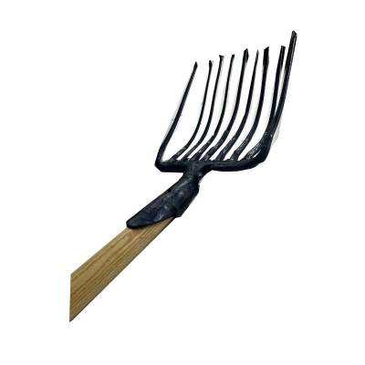 贝策 钢叉 九齿整体式锻打带柄 把
