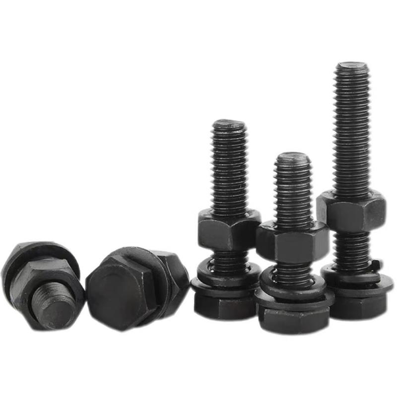 中锦科技 4.8级外六角螺栓套装M18*60mm[螺栓+螺母+平弹垫]套