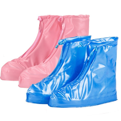 家佑JIAYOU防滑耐磨加厚款-防雨鞋套下雨天男女雨鞋套防滑防雨防水鞋套白色XL码适合40-41码鞋-