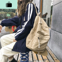森系复古文艺水洗帆布书包女韩版ulzzang 高中大学生小清新双肩包NEW LAKE
