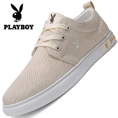 精选特卖厂家直营-花花公子男鞋春夏休闲鞋子男潮鞋潮流亚麻布鞋学生百搭透气滑板鞋