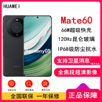 [全新]华为Mate60 12GB+512GB 雅丹黑 66W快充 全焦段超清影像 鸿蒙OS 120Hz昆仑玻璃屏 支持卫星消息 全网通手机