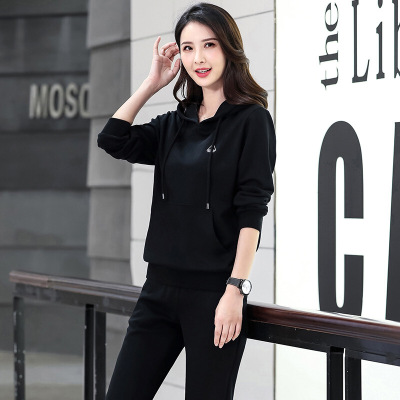 珂卡慕(KEKAMU)2020新款长袖连帽卫衣套装男情侣装运动服男外套