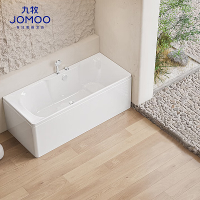 九牧(JOMOO)浴缸家用成人浴缸方形裙边亚克力浴缸洗澡泡澡池浴室花洒五金缸Y078236-1L92-JMD