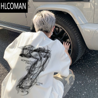 HLCOMAN短袖t恤男夏季美式潮牌宽松圆领潮流高街半袖休闲上衣服