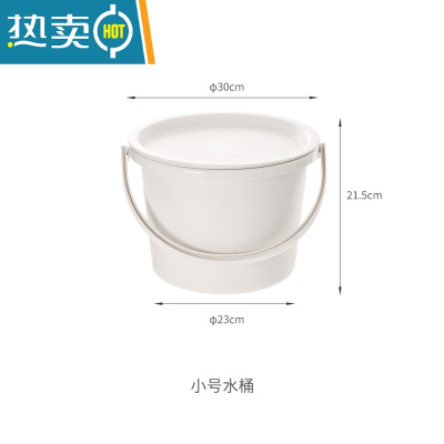 敬平FaSoLa小水桶带盖家用储水桶塑料桶加厚手提桶洗衣桶学生宿舍脸盆 带盖水桶(小号)