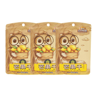 三只松鼠芒果干60g*3袋厚切果肉细腻软糯唇齿留香120008-03