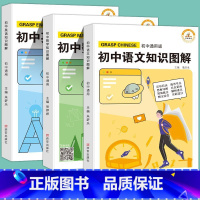 3册:数学 + 语文 + 英语 初中通用 [正版]初中数学题型方法全归纳 知识点图解一本大全 数学公式解题技巧初中一二三