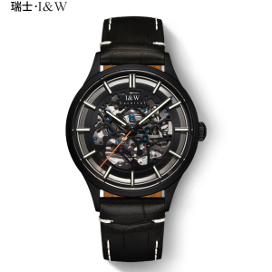 瑞士正品爱沃驰I&W CARNIVAL手表全自动机械表 男表进口机芯表镂空夜光时尚潮流防水表品牌腕表钢带588G