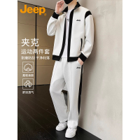 Jeep吉普立领夹克套装男士春秋季2025年休闲运动搭配长裤一整套男