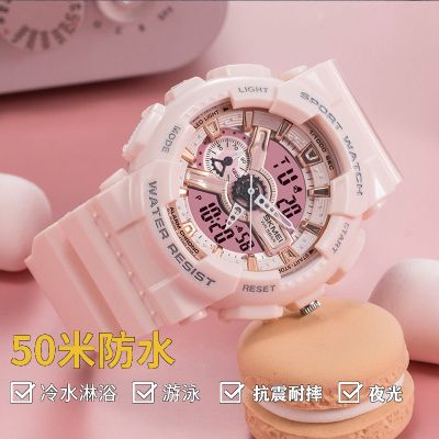 铭侣电子表男女情侣手表女ins风学生潮流青少年运动夜光防水电子表女闺蜜表可爱