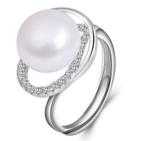 梦克拉Mkela S925银镶淡水珍珠戒指 暖意阳光 女士 戒指 银