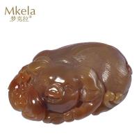 梦克拉 Mkela 玛瑙手把件 福禄如意 男士 摆件 玛瑙 玉髓玛瑙