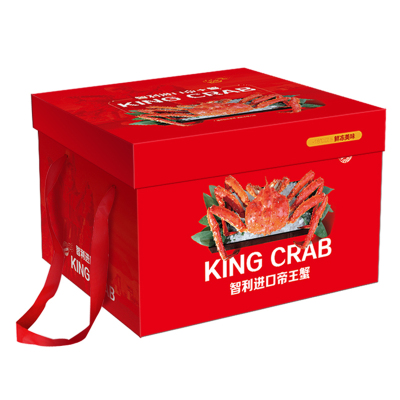 智利帝王蟹礼盒装鲜活熟冻大螃蟹生鲜海产海鲜
