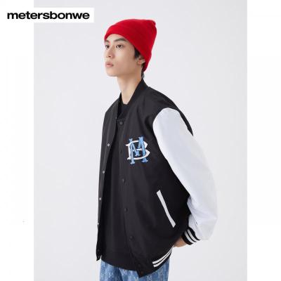 [1件5折价:149.5]美特斯邦威男拼接棒球夹克外套休闲宽松潮流撞色男士春秋