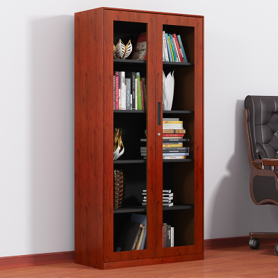 创世人 钢制木纹转印通玻文件柜