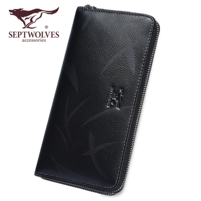 七匹狼2019新款手包男江月柳叶竹叶商务大容量手抓包手拿包钱包男