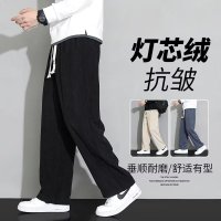 高街潮ins潮牌设计感小众九分裤直筒休闲长裤潮流长裤