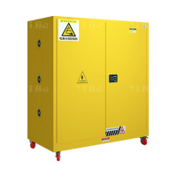 翌嘉YJ4121008 蓄电池充电柜电瓶车电池存放柜安全柜阻燃散热锂电池充电防爆柜 110加仑黄色