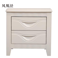 凤凰泾床头柜简约现代卧室床边储物柜升级款白色50*41*50cm