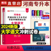 [正版]库课2024年新版河南省普通高等学校专升本考前冲刺模拟试卷大学语文河南省专升本大学语文2023河南专升本全真模