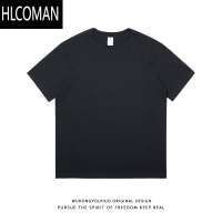 HLCOMAN220克短袖打底衫T恤男女潮牌宽松基础百搭体恤衫