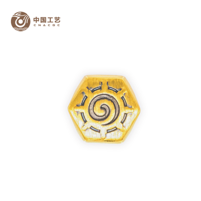 中国工艺足金饰品3D硬金黑金太阳图腾男士黄金饰品复古金手链送男友礼物