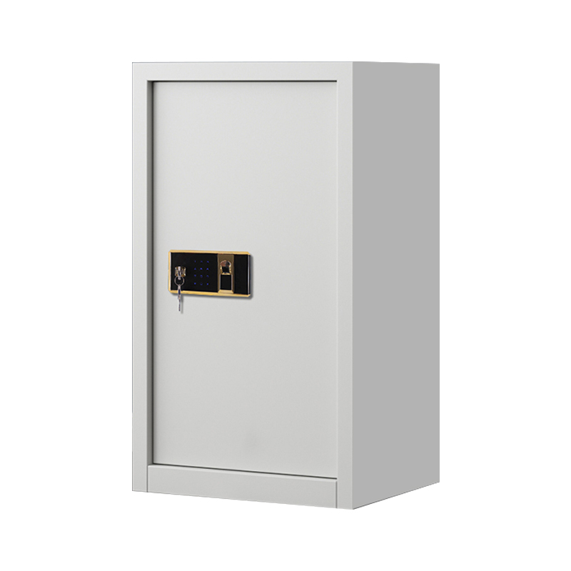 豪利特指纹电子保密柜钢制密码文件柜档案柜矮柜资料柜办公柜单门白色钥匙指纹