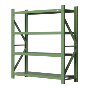 臻远 ZYJJ-HJ-005 仓储货架库房置物架重型货架军绿色主架1500*500*2000mm/300kg