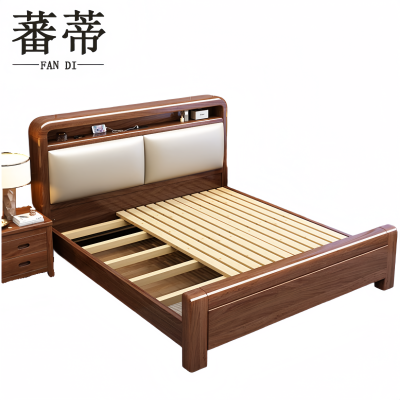 蕃蒂实木床1.5m张