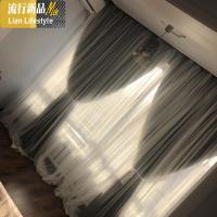 北欧双层布纱一体纯色遮光窗帘 2018简约现代定制客厅卧室飘窗帘 三维工匠