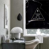 美帮汇大理石纹工作室书房黑白个性窗帘布 北欧 遮光 百搭罗马帘